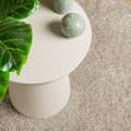 Miniatyrbillede 8 af 11: vidaXL gulvtæppe ISTAN Ø 120 cm lang luv skinnende look beige