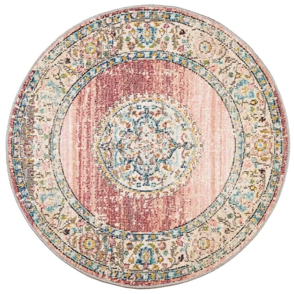 vidaXL Teppe ARBIZU innendørs og utendørs vintage design Ø 200 cm