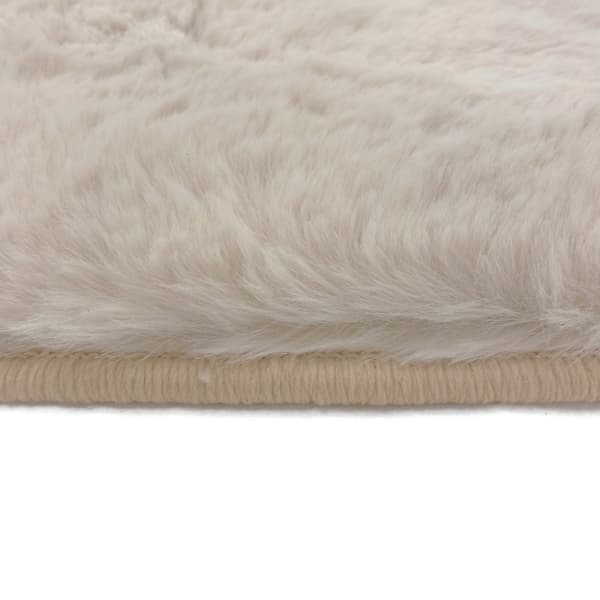 Rabbit Eco Ljusbeige Tvättbar Pälsmatta