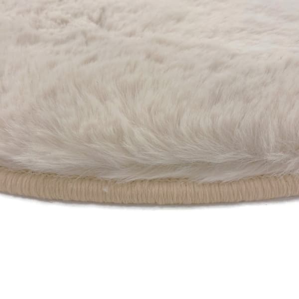Rabbit Eco Ljusbeige Tvättbar Pälsmatta