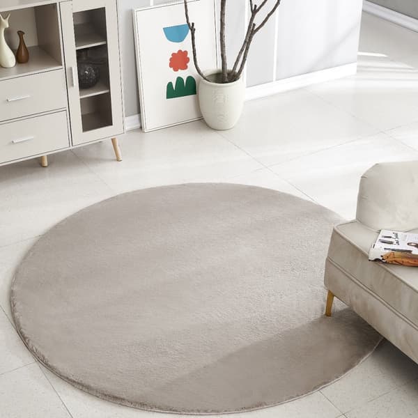 Rabbit Eco Taupe Tvättbar Pälsmatta
