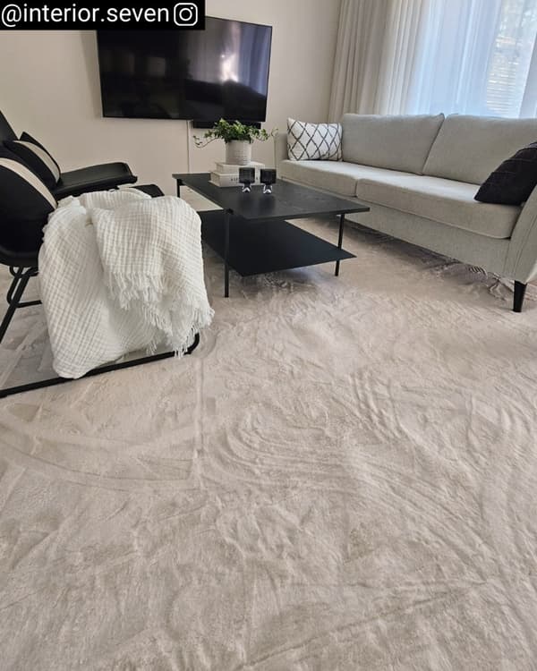 Cat Offwhite Tvättbar Pälsmatta