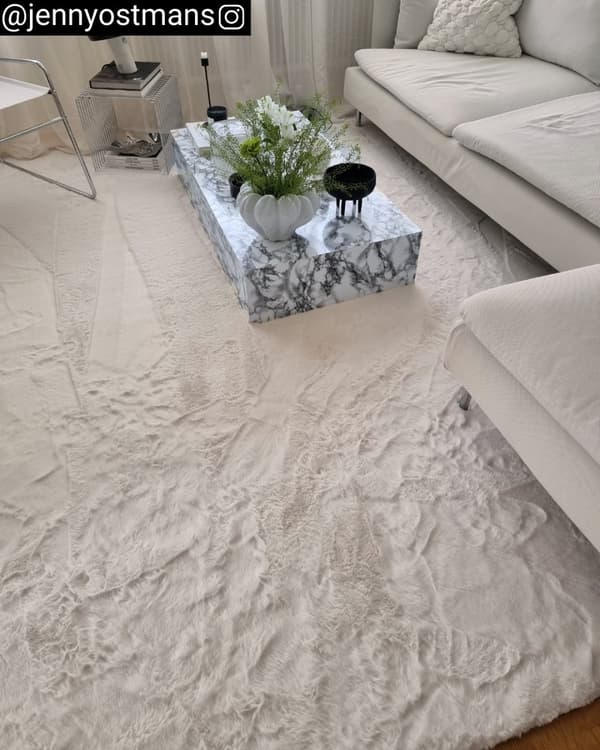 Cat Offwhite Tvättbar Pälsmatta