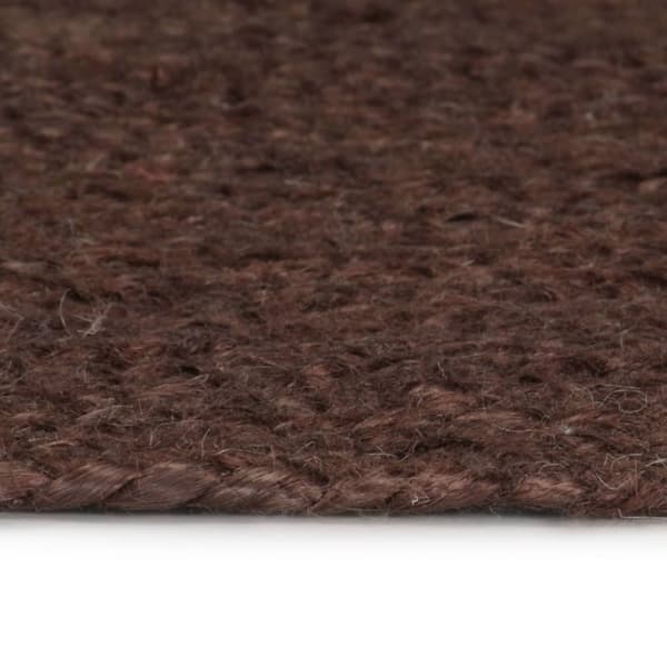 håndlavet tæppe jute rund 150 cm brun