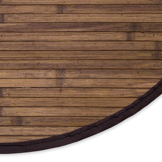 Matta - Rund - Bambu - 150 Cm Mörkbrun