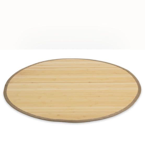 Matta - Rund - Bambu - 120 Cm Ljus
