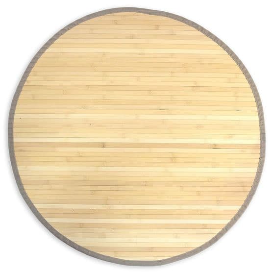 Tæppe - Rundt - Bambus - 150 Cm Lys