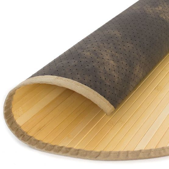 Tæppe - Rundt - Bambus - 150 Cm Lys