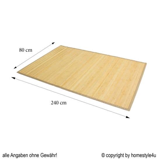 Matta - Bambu - 80x240 Cm Ljus
