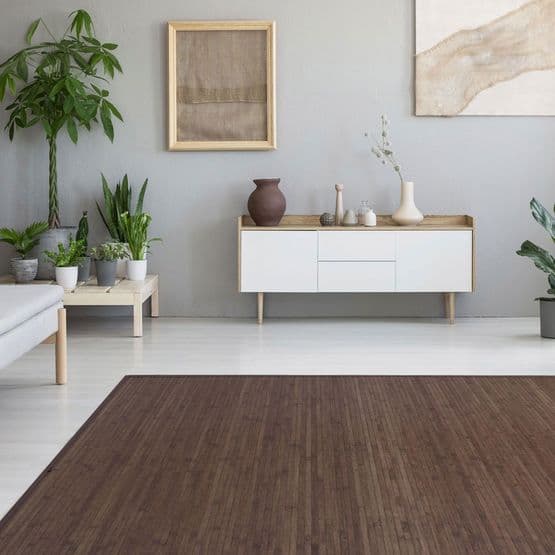 Tæppe - Bambus - 60x200 Cm Mørkebrunt