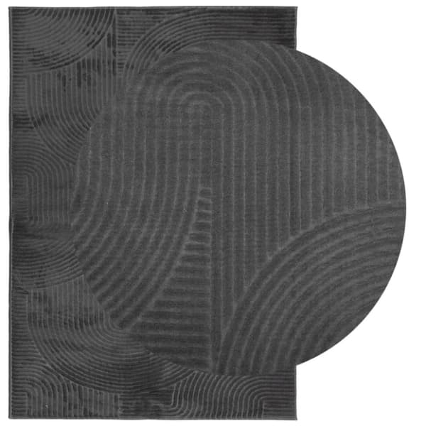 vidaXL Matta IZA kort lugg skandinavisk look antracit 140x200 cm