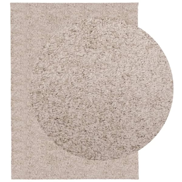 vidaXL Tykt teppe PAMPLONA høy luv moderne beige 140x200 cm
