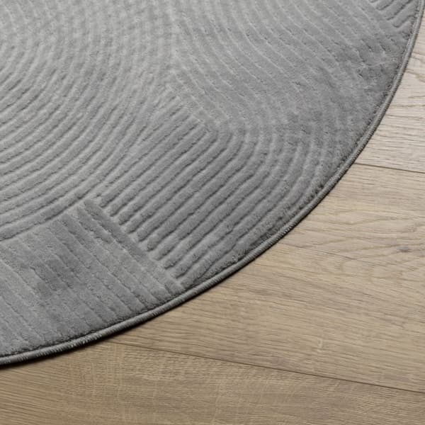 vidaXL Matta IZA kort lugg skandinavisk look grå Ø 80 cm