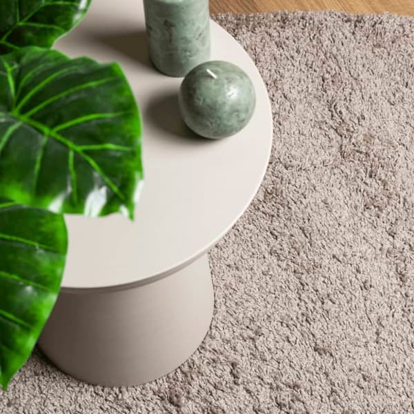 vidaXL Tykt teppe PAMPLONA høy luv moderne beige 80x250 cm