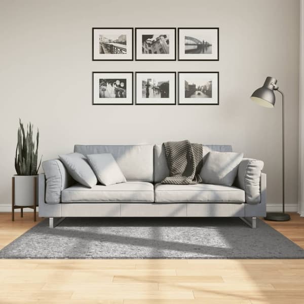 vidaXL Tykt teppe PAMPLONA høy luv moderne grå 120x170 cm