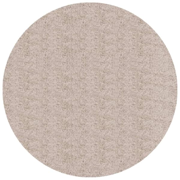 vidaXL Tykt teppe PAMPLONA høy luv moderne beige Ø 80 cm