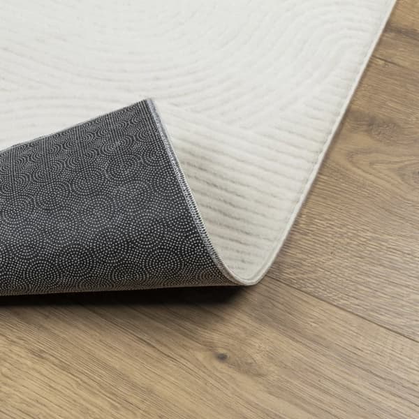 vidaXL Matta IZA kort lugg skandinavisk look gräddvit 160x230 cm