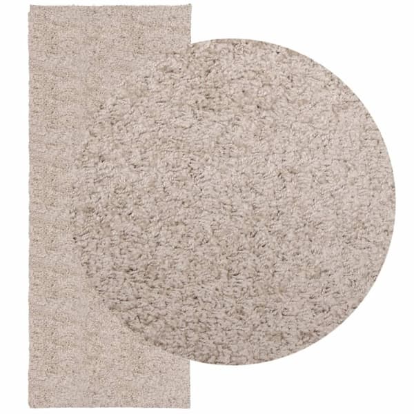 vidaXL Ryamatta PAMPLONA lång lugg modern beige 80x200 cm