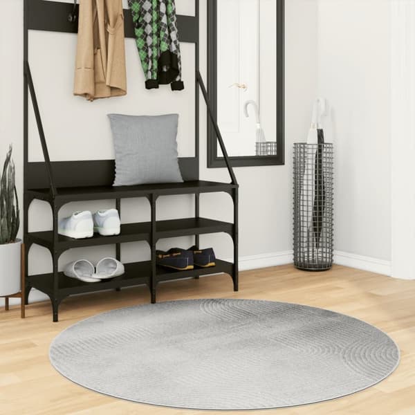 vidaXL Matto IZA lyhytnukkainen Skandinaavinen harmaa Ø 120 cm