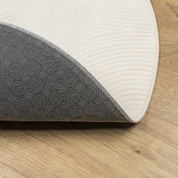vidaXL Rug IZA kort luv skandinavisk utseende krem Ø 100 cm