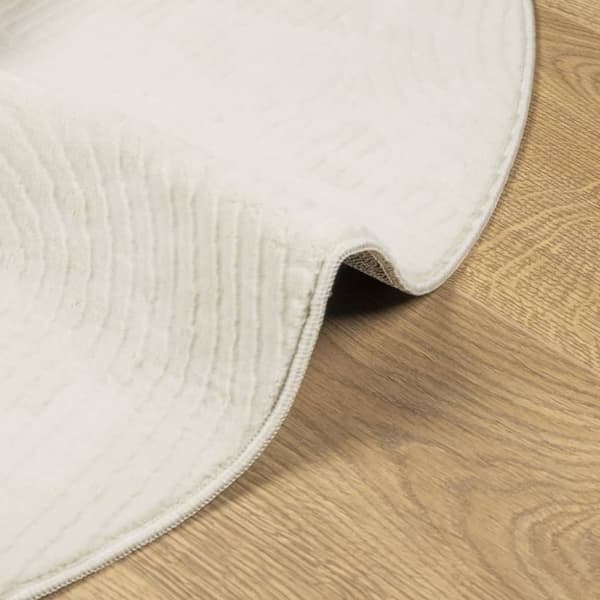 vidaXL Rug IZA kort luv skandinavisk utseende krem Ø 100 cm