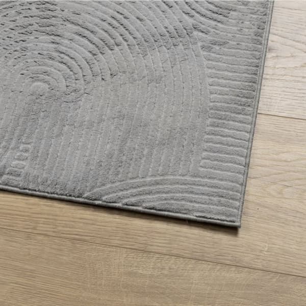 vidaXL Rug IZA kort luv skandinavisk utseende grå 120x170 cm