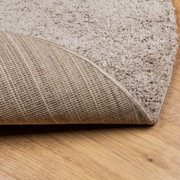 vidaXL Tykt teppe PAMPLONA høy luv moderne beige Ø 160 cm