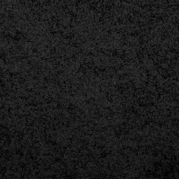 vidaXL shaggy gulvtæppe PAMPLONA 140x200 cm høj luv sort