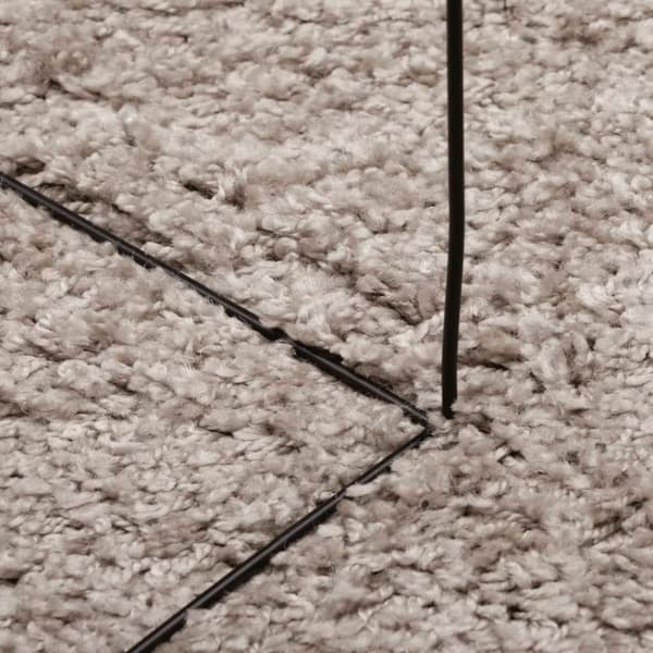 vidaXL Tykt teppe PAMPLONA høy luv moderne beige 80x150 cm