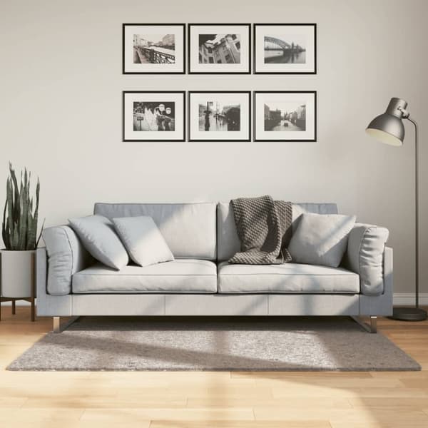 vidaXL Tykt teppe PAMPLONA høy luv moderne beige 80x150 cm
