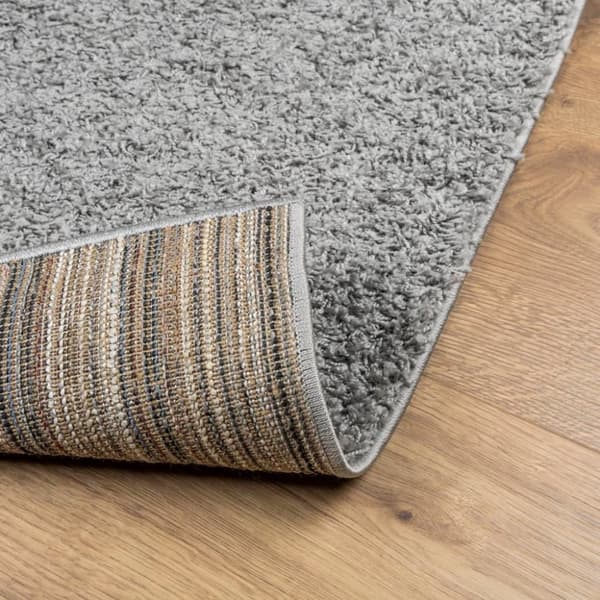 vidaXL Ryamatta PAMPLONA lång lugg modern grå 80x200 cm