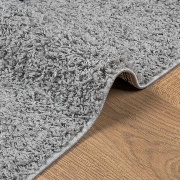 vidaXL Ryamatta PAMPLONA lång lugg modern grå 80x200 cm
