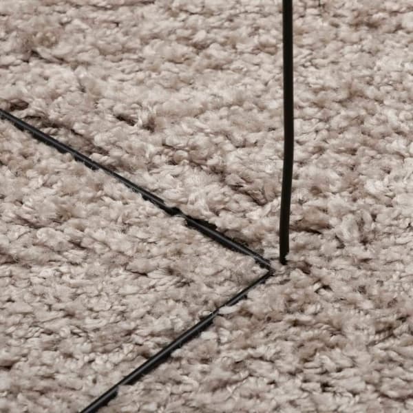 vidaXL Tykt teppe PAMPLONA høy luv moderne beige 120x170 cm