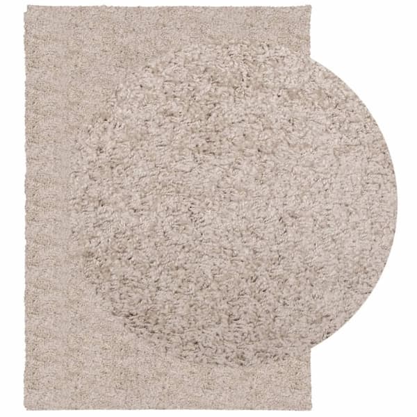 vidaXL Tykt teppe PAMPLONA høy luv moderne beige 120x170 cm