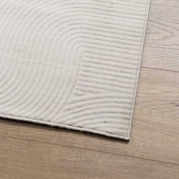 vidaXL Matta IZA kort lugg skandinavisk look gräddvit 100x200 cm