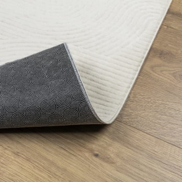 vidaXL Matta IZA kort lugg skandinavisk look gräddvit 100x200 cm