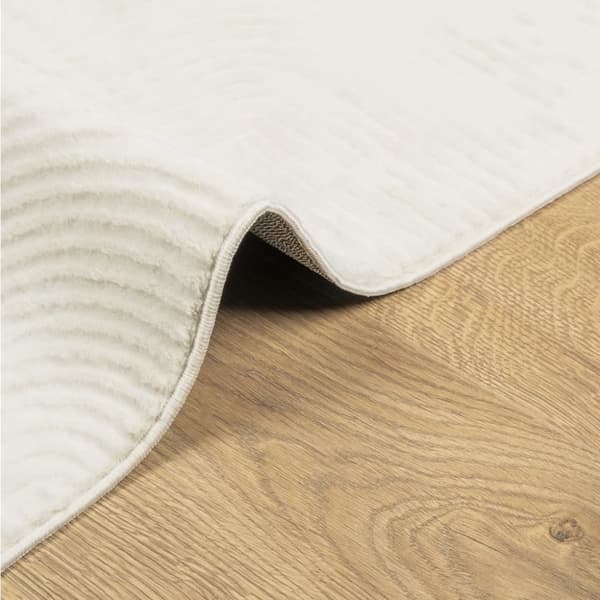 vidaXL Matta IZA kort lugg skandinavisk look gräddvit 100x200 cm