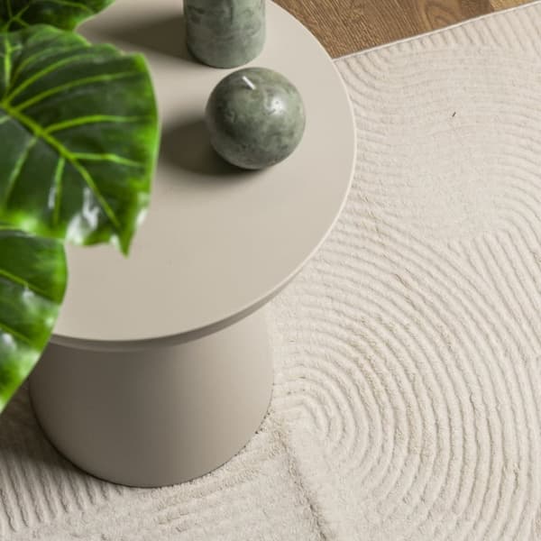 vidaXL Matta IZA kort lugg skandinavisk look gräddvit 100x200 cm