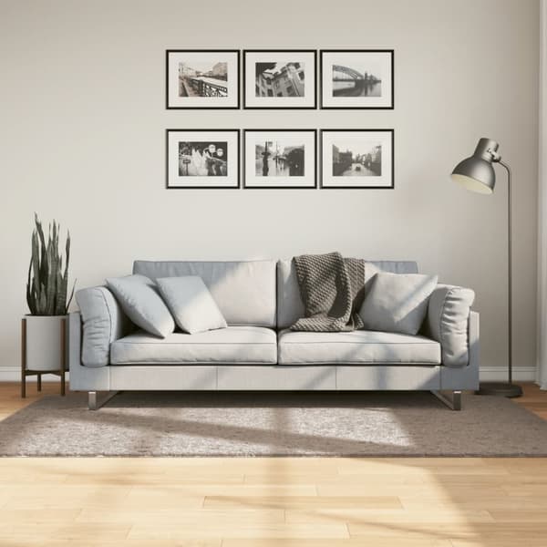 vidaXL Tykt teppe PAMPLONA høy luv moderne beige 100x200 cm