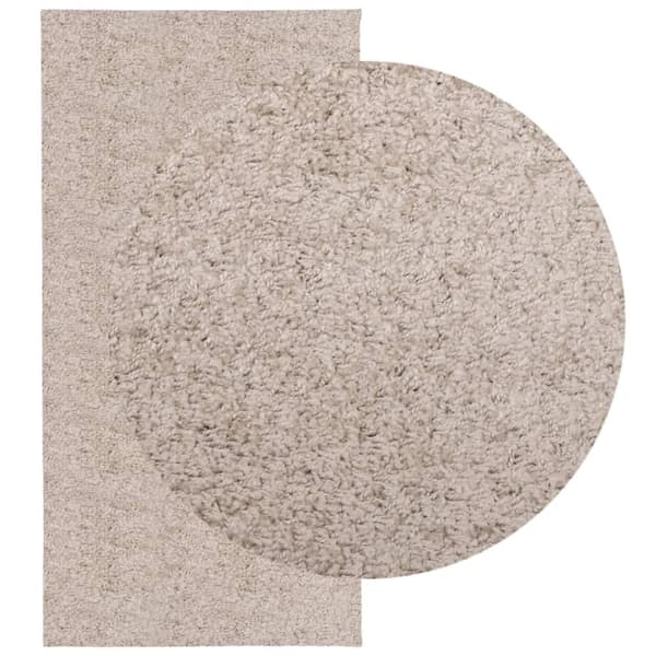 vidaXL Tykt teppe PAMPLONA høy luv moderne beige 100x200 cm