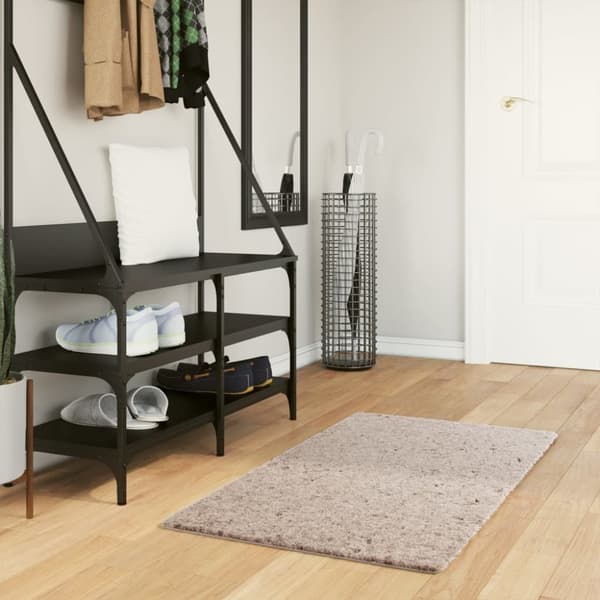 vidaXL Tykt teppe PAMPLONA høy luv moderne beige 60x110 cm