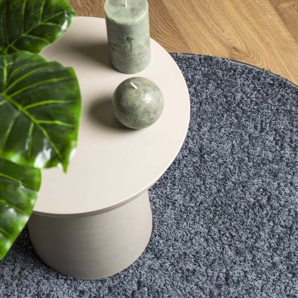 vidaXL Tykt teppe PAMPLONA høy luv moderne blå Ø 160 cm