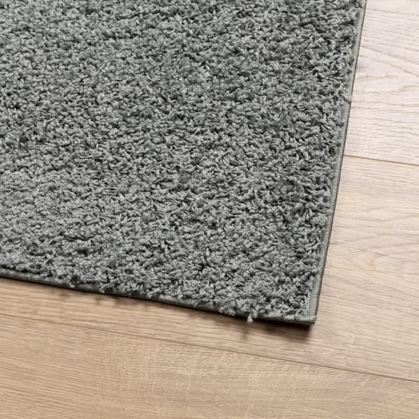 vidaXL Tykt teppe PAMPLONA høy luv moderne grønn 120x120 cm