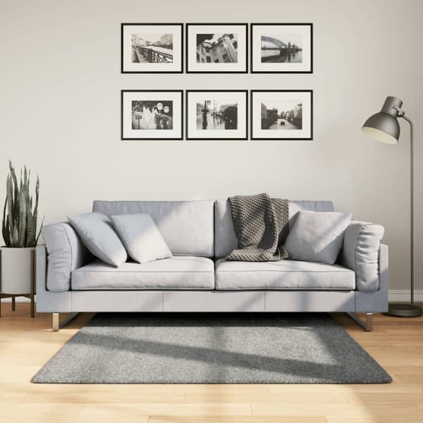 vidaXL Tykt teppe PAMPLONA høy luv moderne grønn 120x120 cm