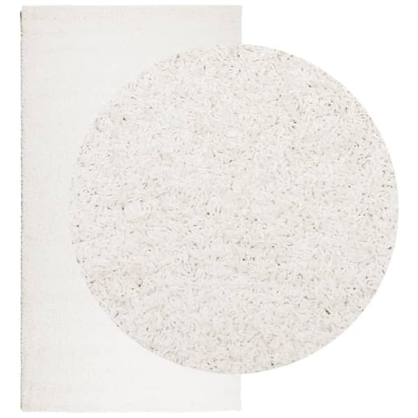 vidaXL Tykt teppe PAMPLONA høy luv moderne kremhvit 60x110 cm