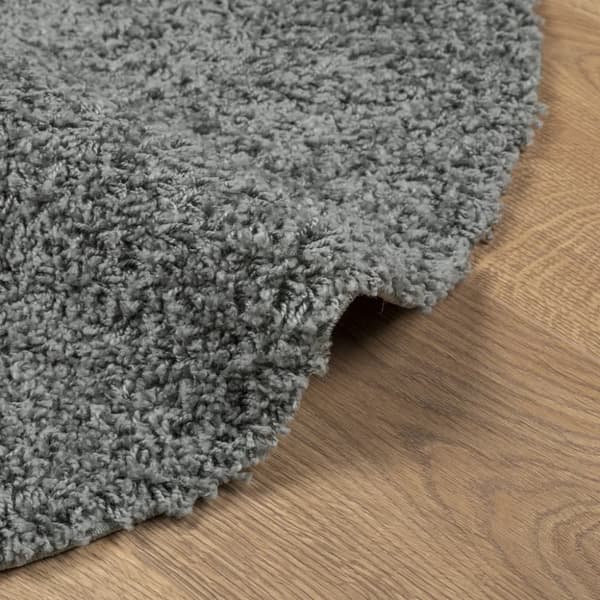 vidaXL Tykt teppe PAMPLONA høy luv moderne grønn Ø100 cm