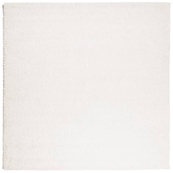 vidaXL shaggy gulvtæppe PAMPLONA 160x160 cm høj luv cremefarvet