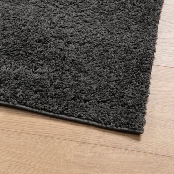 vidaXL Tykt teppe PAMPLONA høy luv moderne antrasitt 60x110 cm