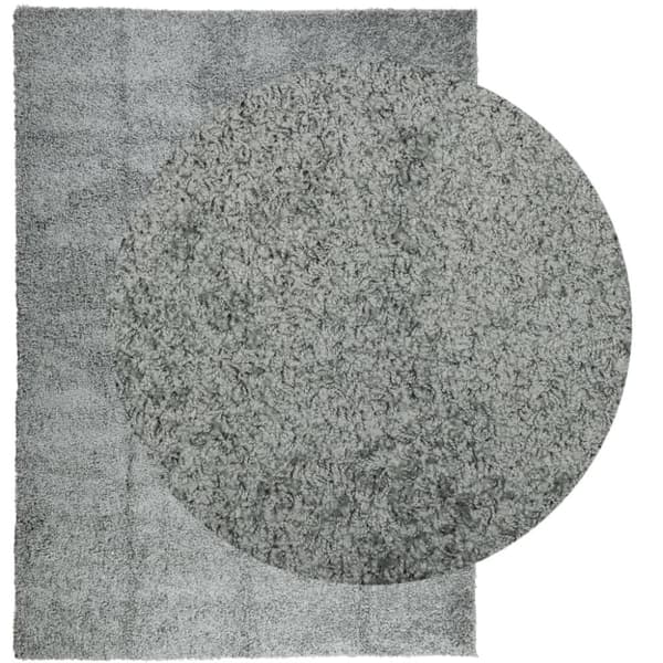 vidaXL Tykt teppe PAMPLONA høy luv moderne grønn 200x280 cm
