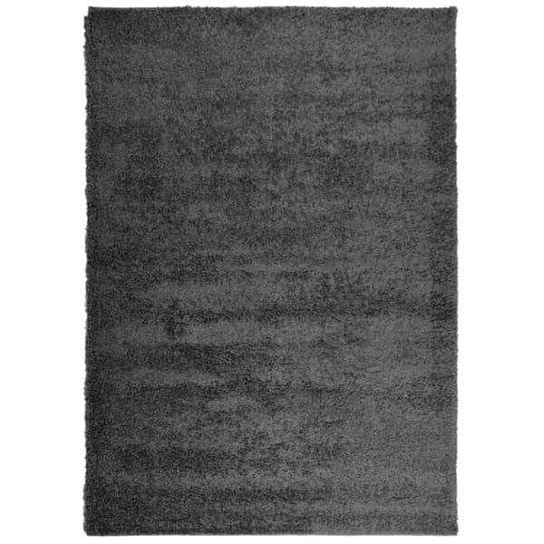 vidaXL Tykt teppe PAMPLONA høy luv moderne antrasitt 120x170 cm